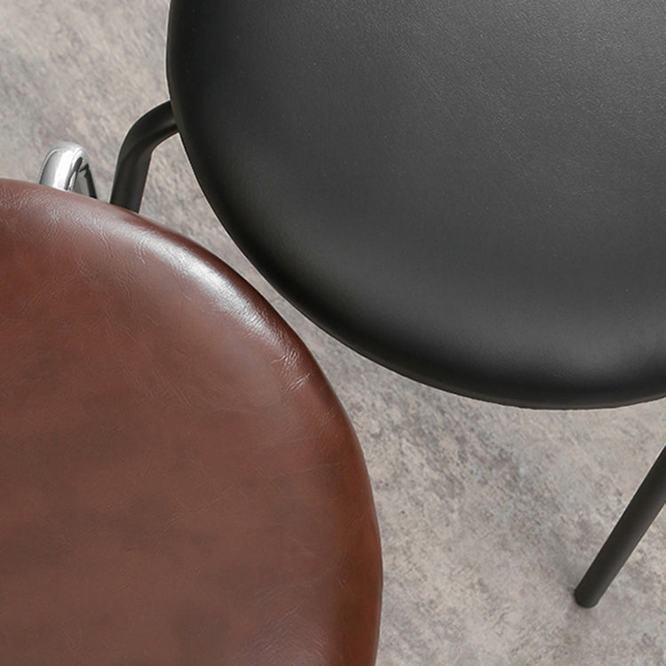 Ensemble de chaises en métal de style contemporain, chaises latérales à dossier ouvert pour cuisine et salle à manger