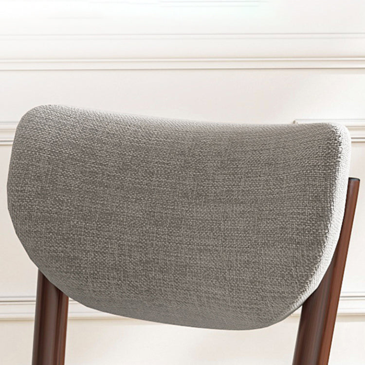 Chaise d'appoint scandinave pour la maison, chaise de salle à manger simple rembourrée en métal à dossier ouvert