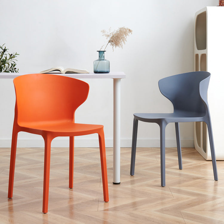 Contemporary Indoor-Outdoor Plastic Dining Chair Stacking Dining Chair