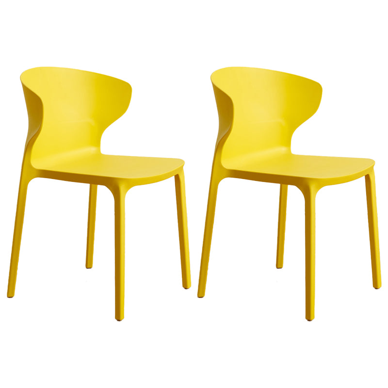 Contemporary Indoor-Outdoor Plastic Dining Chair Stacking Dining Chair