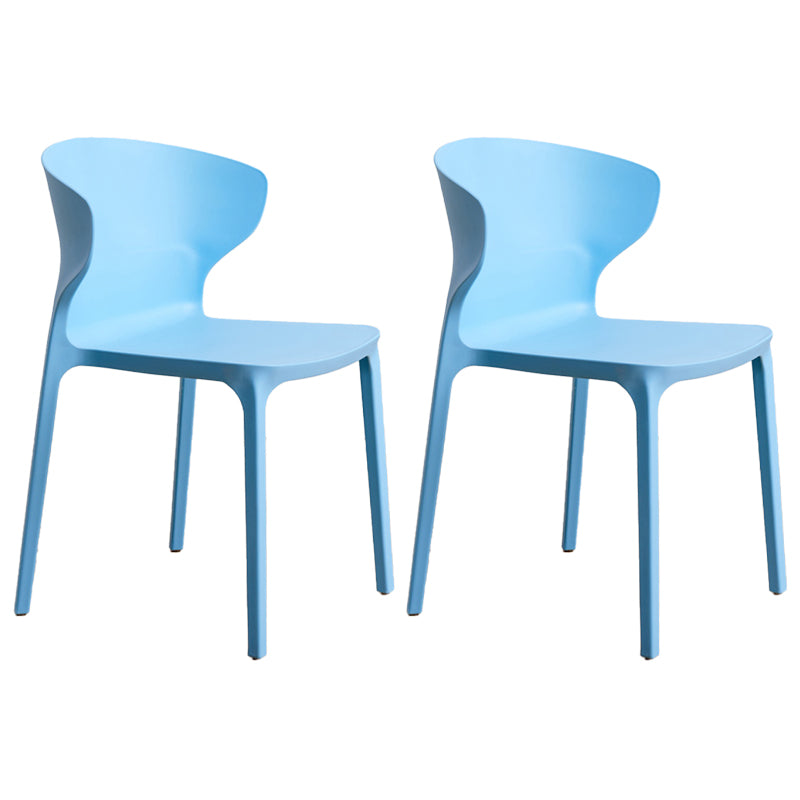 Contemporary Indoor-Outdoor Plastic Dining Chair Stacking Dining Chair