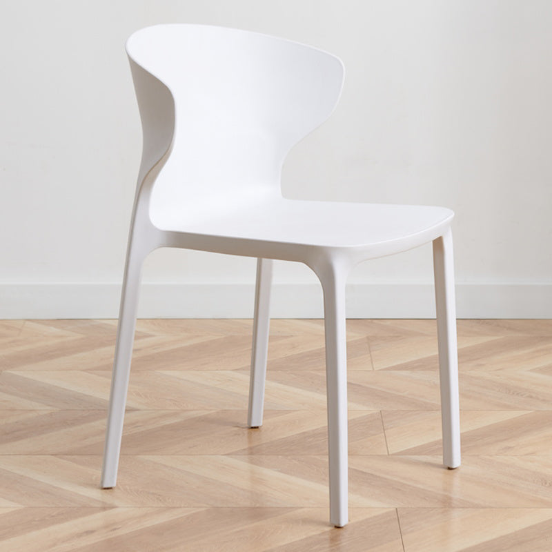 Contemporary Indoor-Outdoor Plastic Dining Chair Stacking Dining Chair