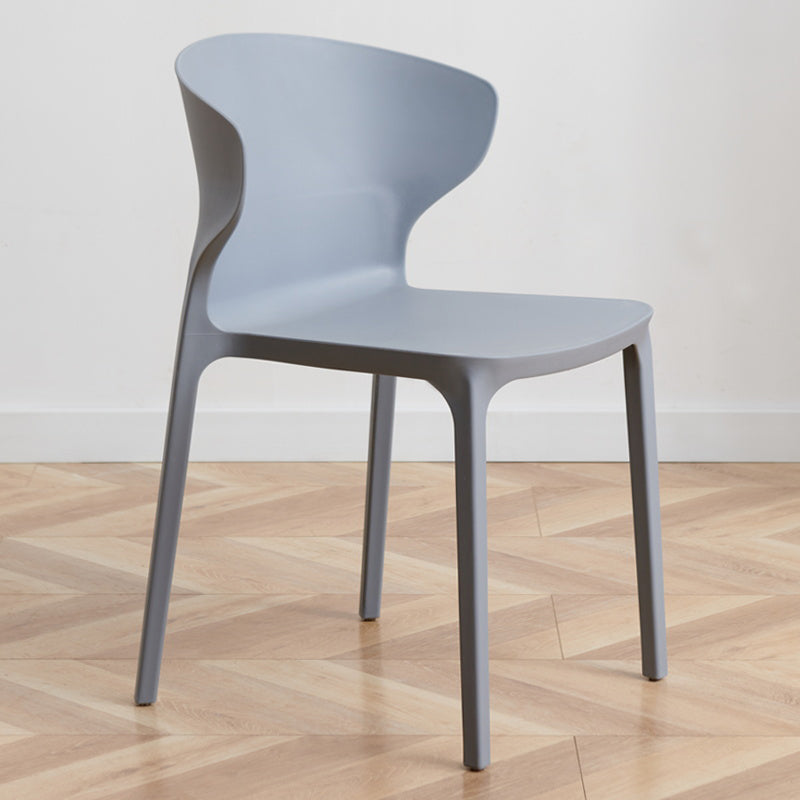 Contemporary Indoor-Outdoor Plastic Dining Chair Stacking Dining Chair