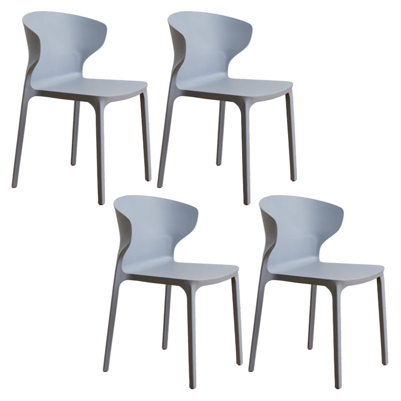 Contemporary Indoor-Outdoor Plastic Dining Chair Stacking Dining Chair