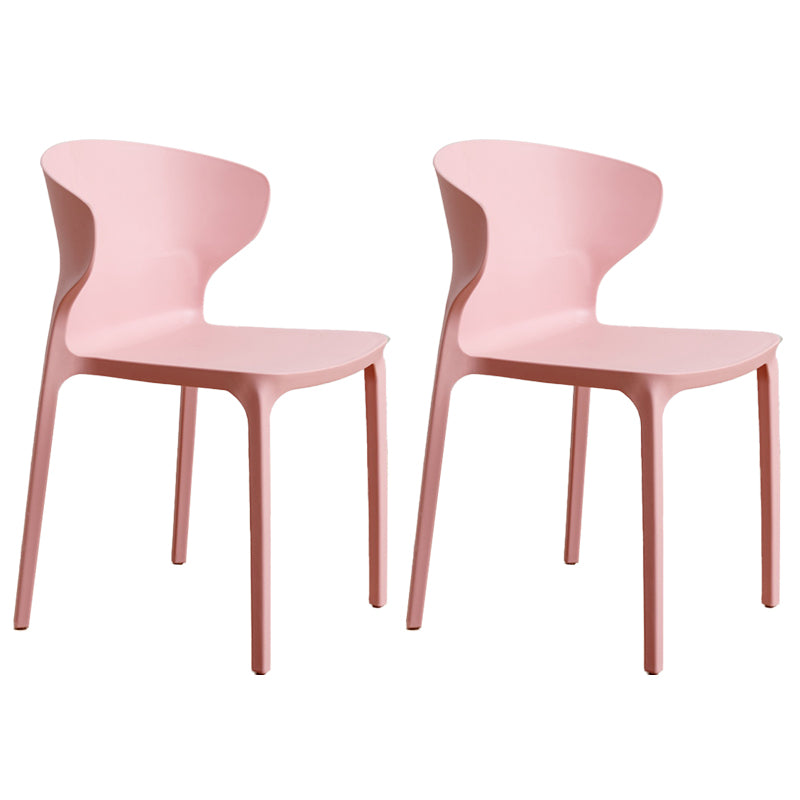 Contemporary Indoor-Outdoor Plastic Dining Chair Stacking Dining Chair