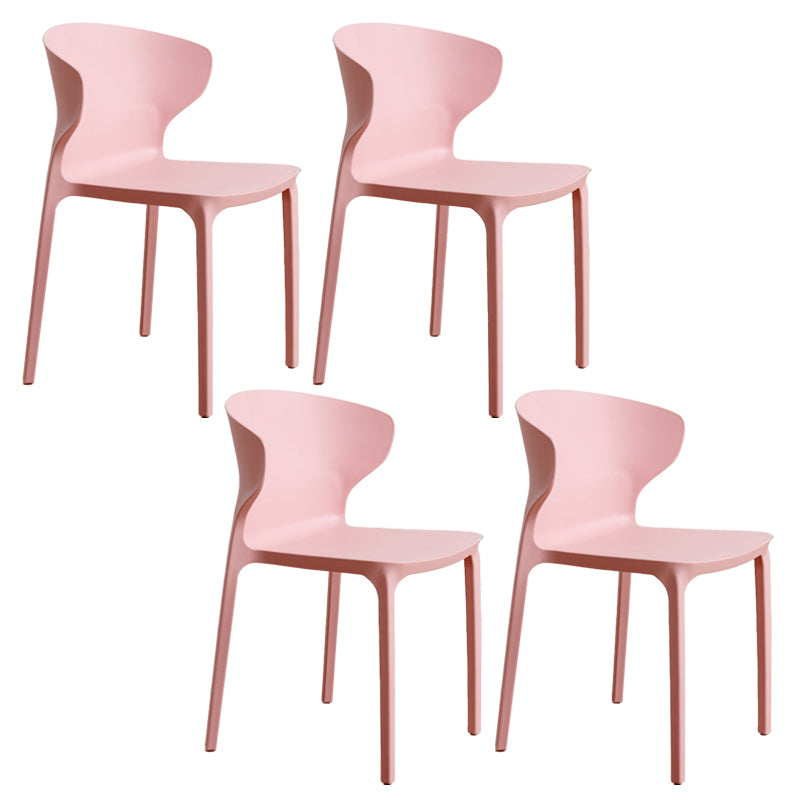 Contemporary Indoor-Outdoor Plastic Dining Chair Stacking Dining Chair
