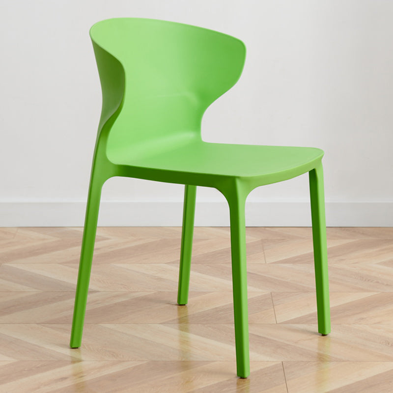 Contemporary Indoor-Outdoor Plastic Dining Chair Stacking Dining Chair