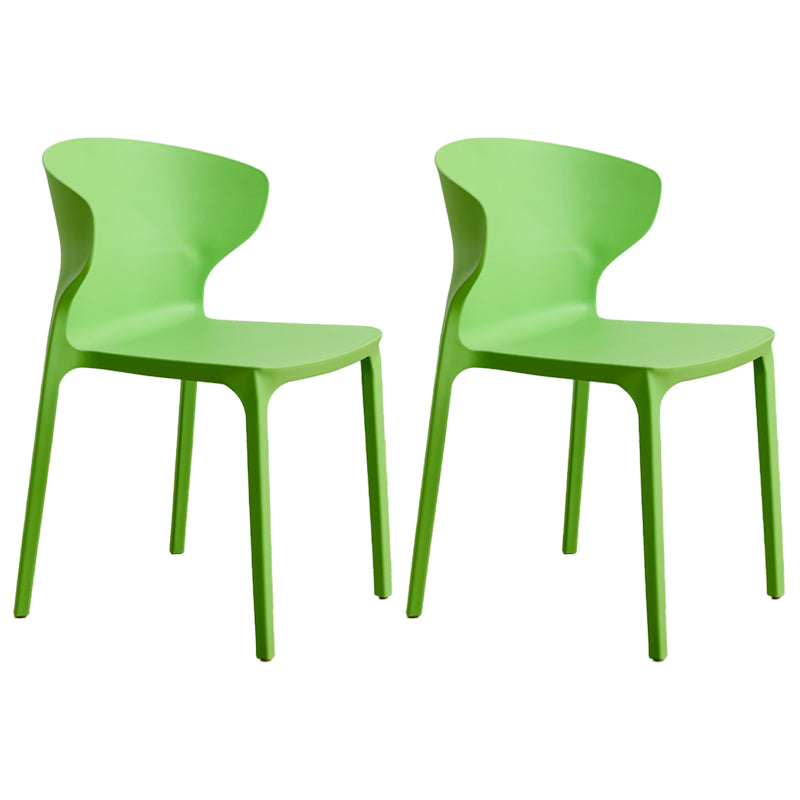 Contemporary Indoor-Outdoor Plastic Dining Chair Stacking Dining Chair