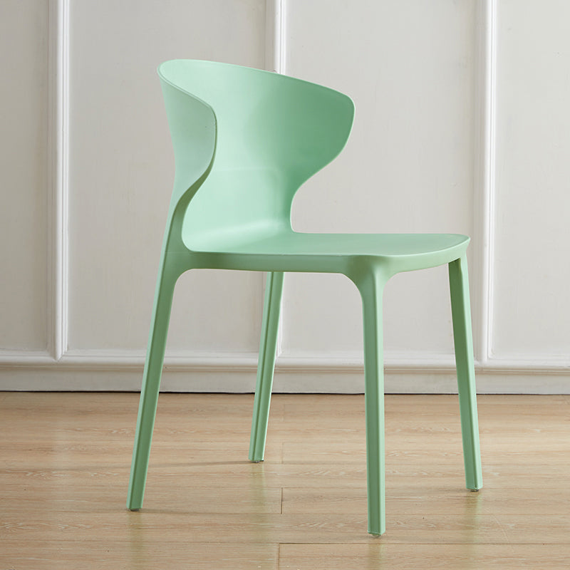 Contemporary Indoor-Outdoor Plastic Dining Chair Stacking Dining Chair