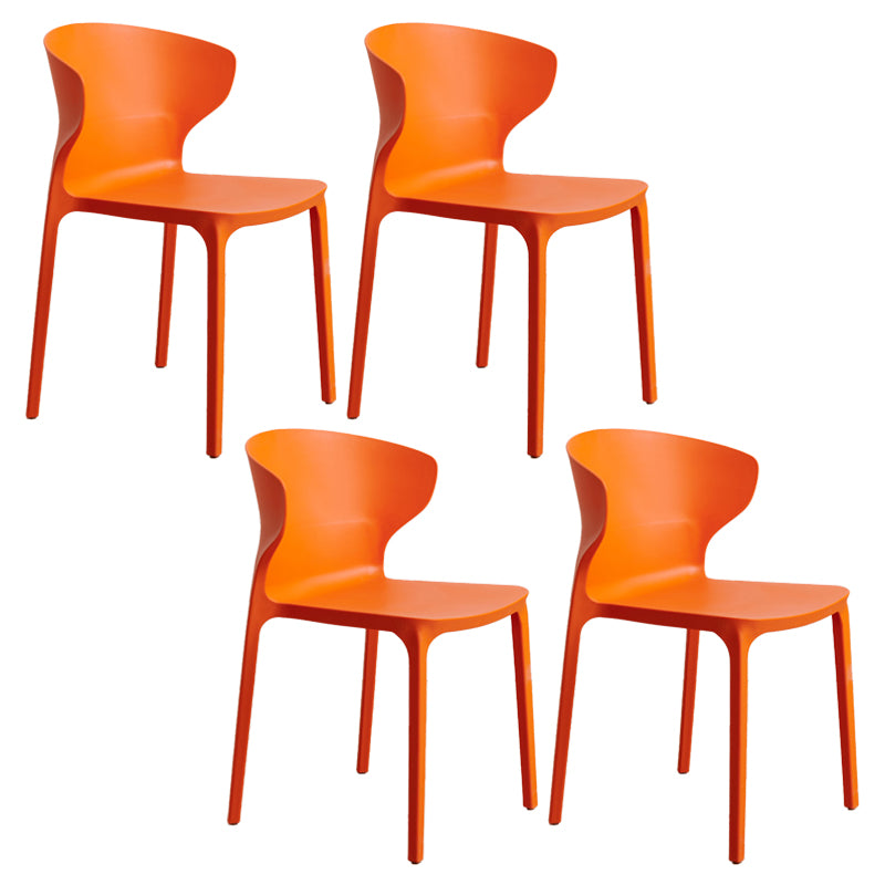 Contemporary Indoor-Outdoor Plastic Dining Chair Stacking Dining Chair