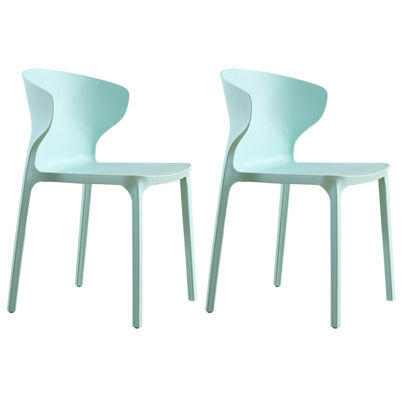 Contemporary Indoor-Outdoor Plastic Dining Chair Stacking Dining Chair