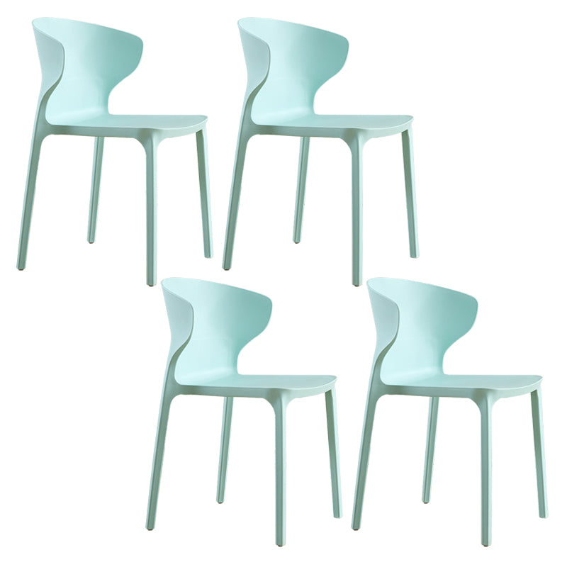 Contemporary Indoor-Outdoor Plastic Dining Chair Stacking Dining Chair