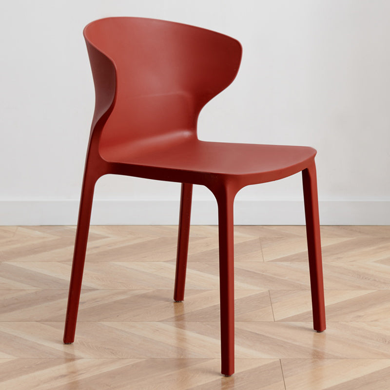 Contemporary Indoor-Outdoor Plastic Dining Chair Stacking Dining Chair