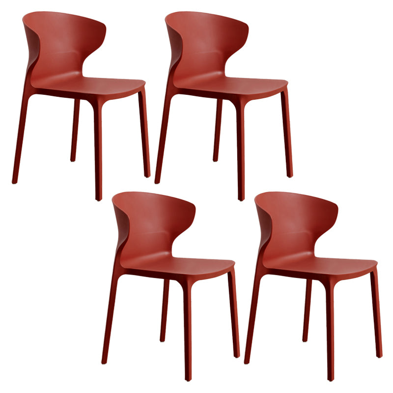 Contemporary Indoor-Outdoor Plastic Dining Chair Stacking Dining Chair