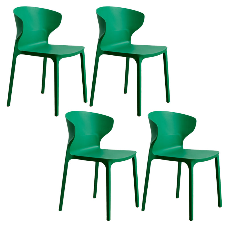 Contemporary Indoor-Outdoor Plastic Dining Chair Stacking Dining Chair