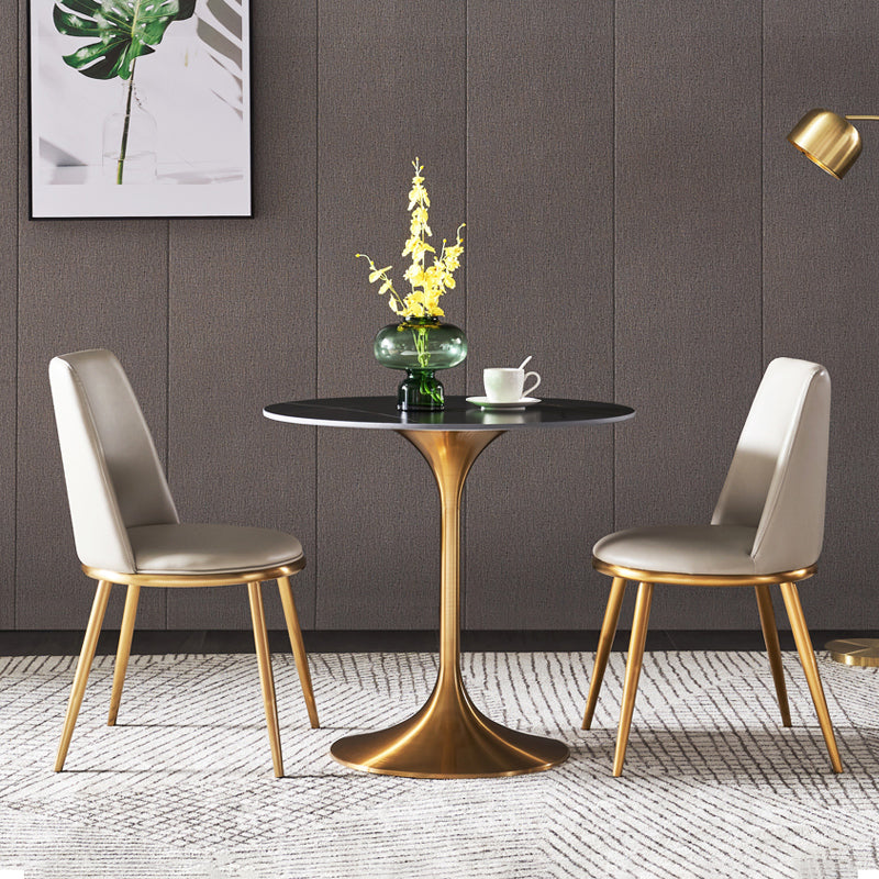 Chaises d'appoint rembourrées de Style Glam, chaises de salle à manger sans accoudoirs à dossier solide pour la maison