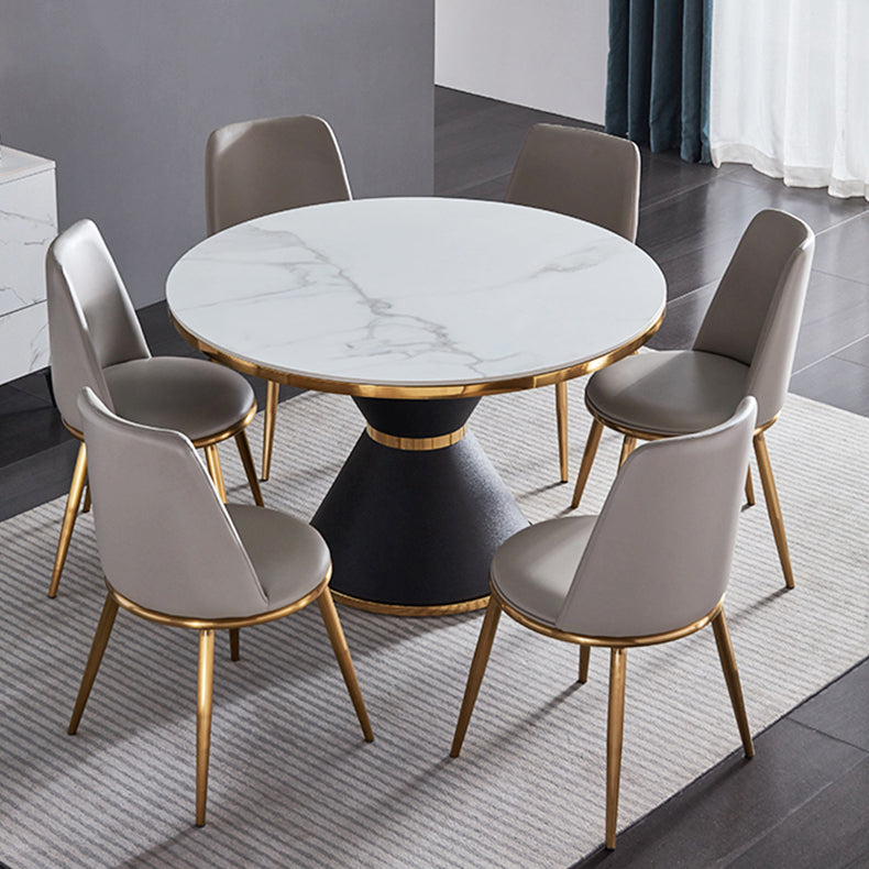 Chaises d'appoint rembourrées de Style Glam, chaises de salle à manger sans accoudoirs à dossier solide pour la maison