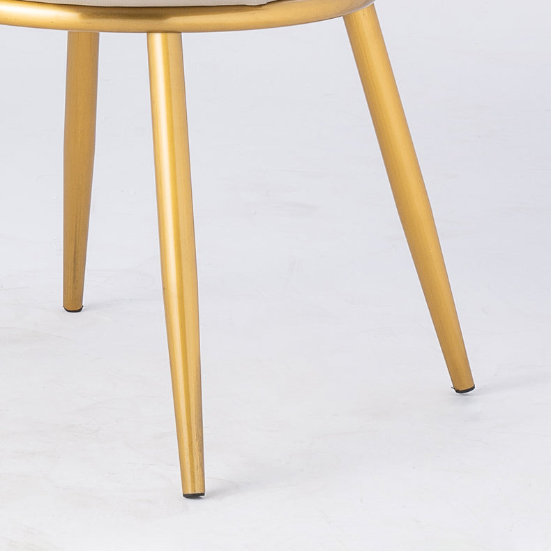 Chaises d'appoint rembourrées de Style Glam, chaises de salle à manger sans accoudoirs à dossier solide pour la maison