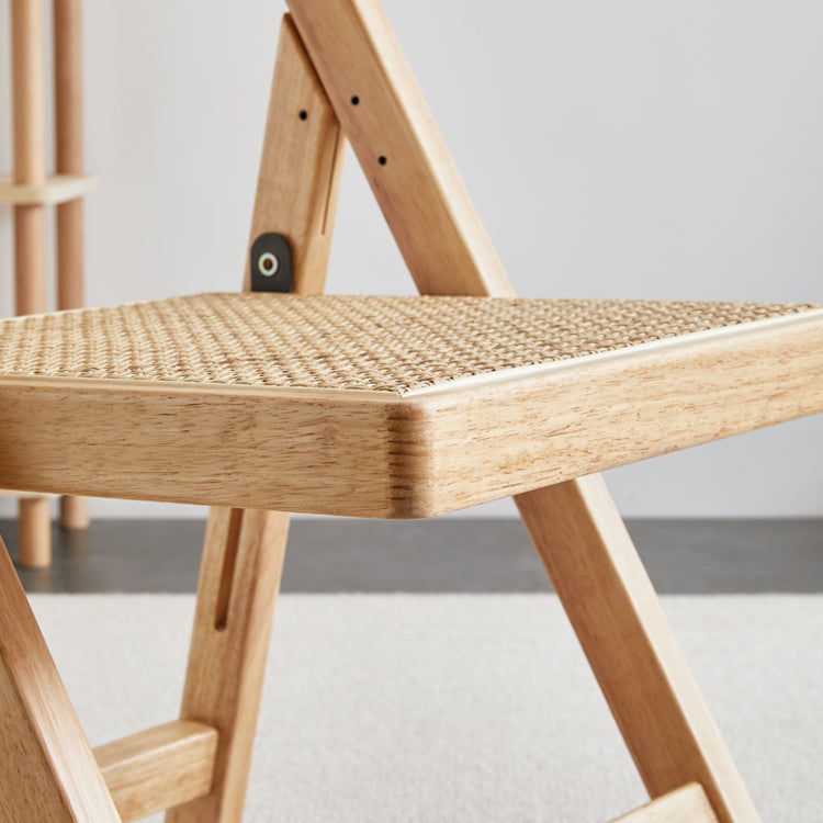 Chaise de salle à manger en bois massif de style moderne, chaise de cuisine simple à dossier ouvert
