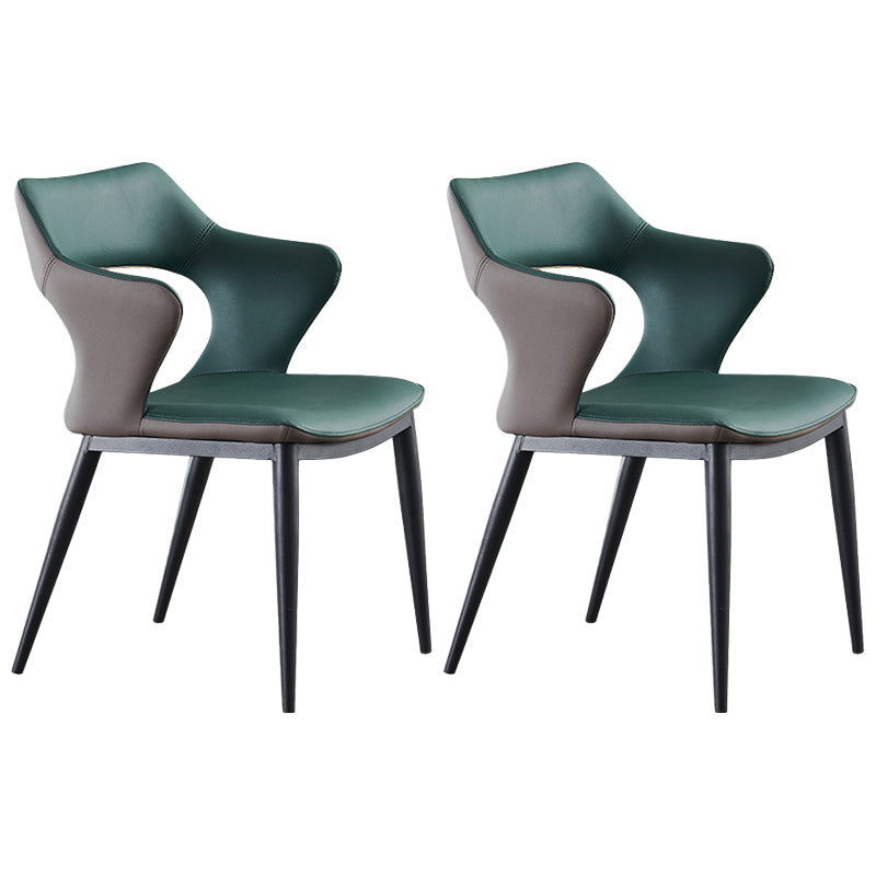 Ensemble de chaises de salle à manger en métal de style scandinave, fauteuils à oreilles pour cuisine et salle à manger