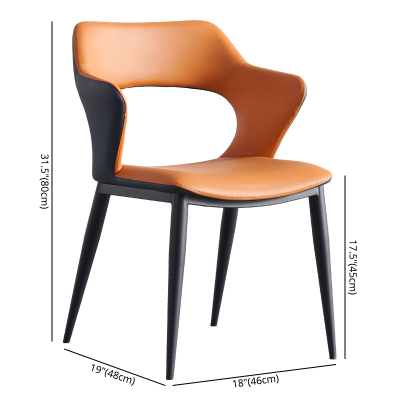 Ensemble de chaises de salle à manger en métal de style scandinave, fauteuils à oreilles pour cuisine et salle à manger
