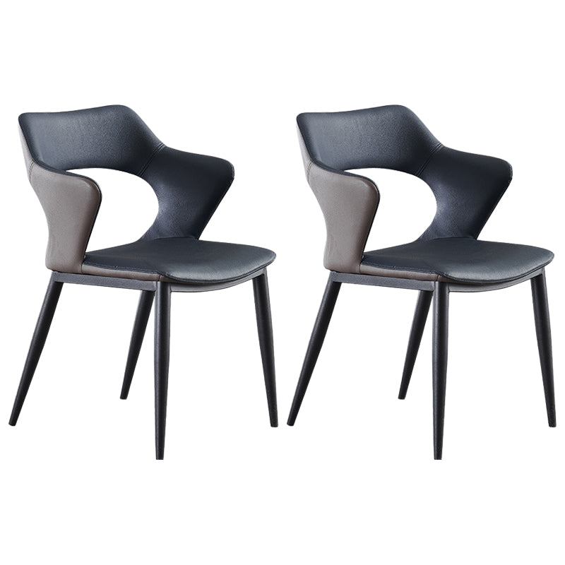 Ensemble de chaises de salle à manger en métal de style scandinave, fauteuils à oreilles pour cuisine et salle à manger
