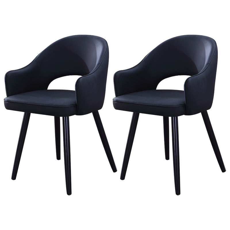 Inicio Sillón escandinavo Silla tapizada de comedor de metal con respaldo abierto