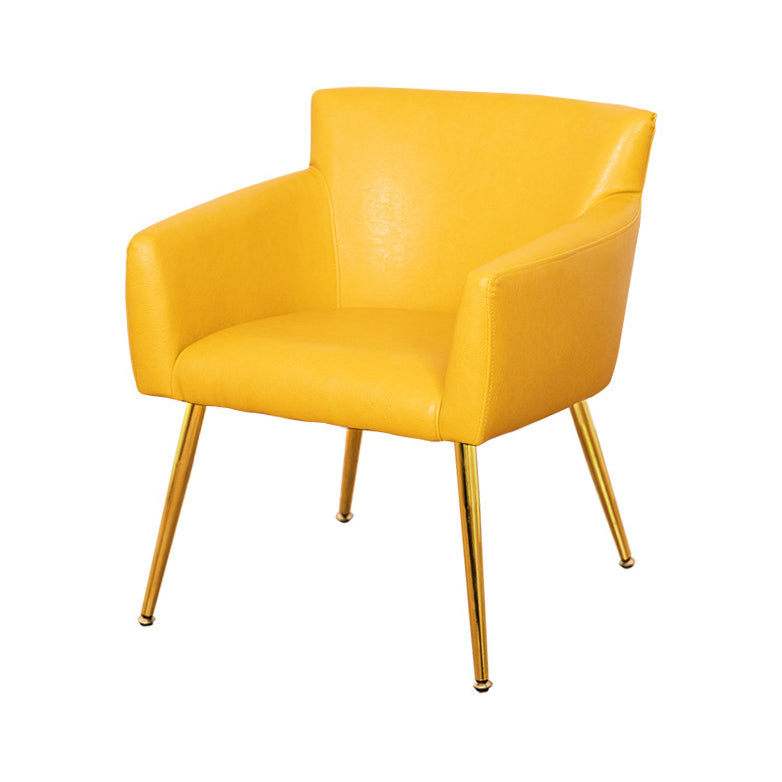 Fauteuil de maison scandinave rembourré, dossier Parsons, chaise de salle à manger simple en métal