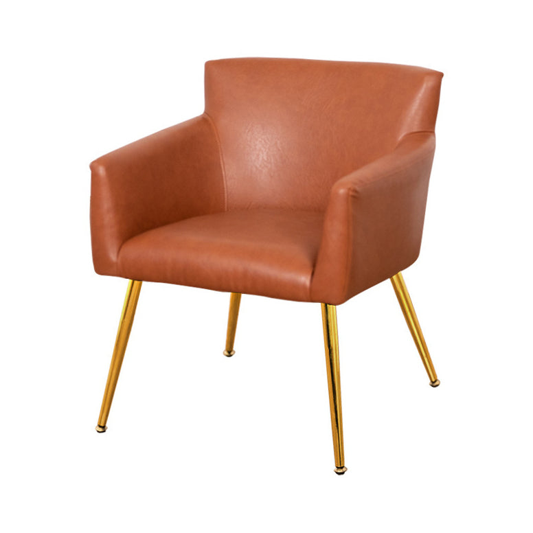 Fauteuil de maison scandinave rembourré, dossier Parsons, chaise de salle à manger simple en métal