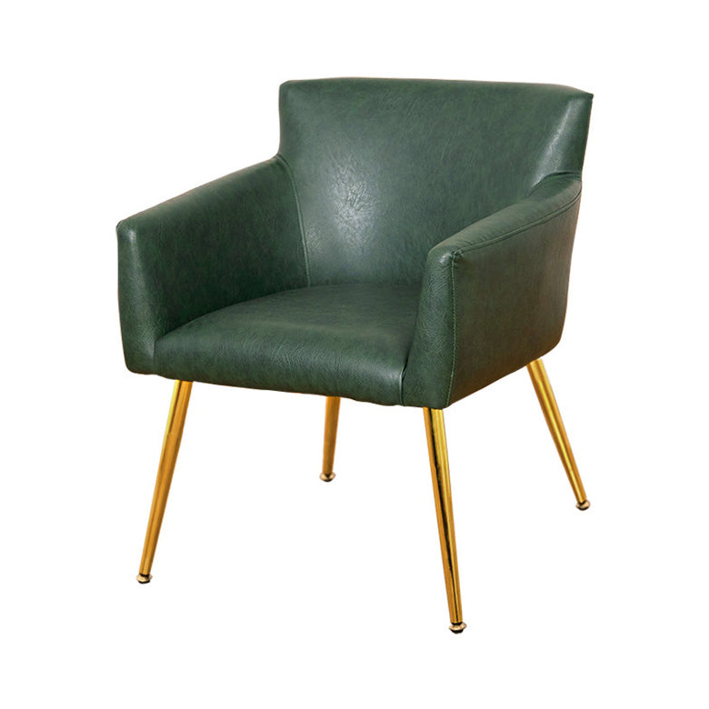 Fauteuil de maison scandinave rembourré, dossier Parsons, chaise de salle à manger simple en métal