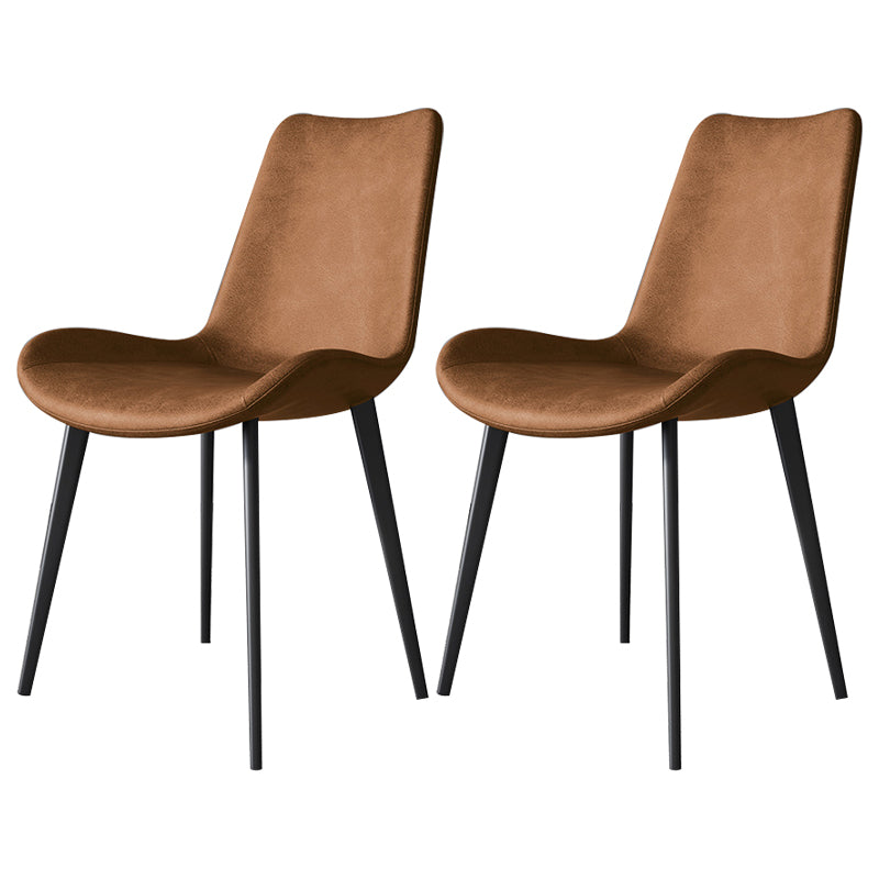 Contemporary Restaurant Upholstered Side Chair Matte Finish Parsons Dining Chair (Set of 2)