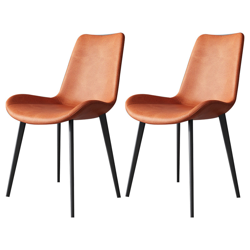 Contemporary Restaurant Upholstered Side Chair Matte Finish Parsons Dining Chair (Set of 2)