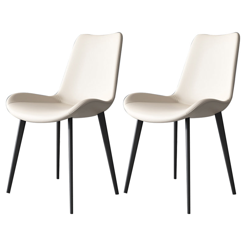 Contemporary Restaurant Upholstered Side Chair Matte Finish Parsons Dining Chair (Set of 2)