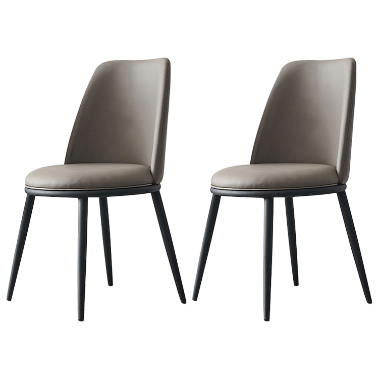 Ensemble de chaises en métal de style contemporain, cuisine, salle à manger, chaises d'appoint à dossier solide (Ensemble de 2)