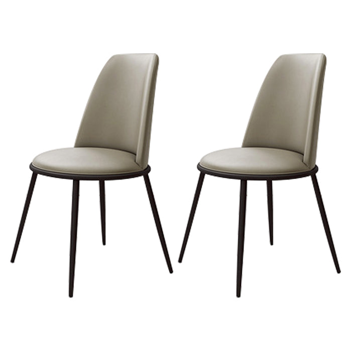 Ensemble de chaises en métal de style contemporain, cuisine, salle à manger, chaises d'appoint à dossier solide (Ensemble de 2)