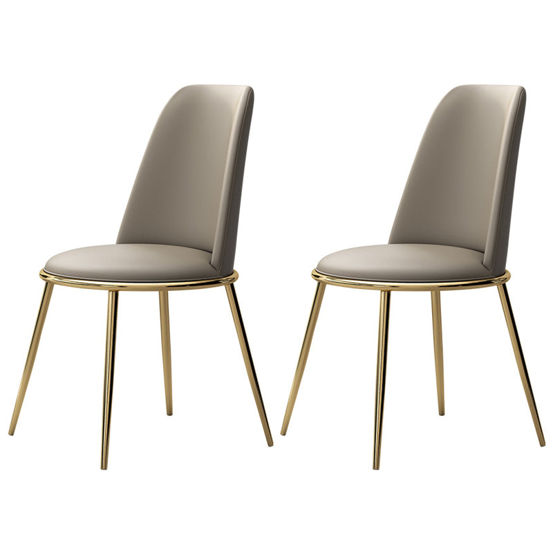 Ensemble de chaises en métal de style contemporain, cuisine, salle à manger, chaises d'appoint à dossier solide (Ensemble de 2)