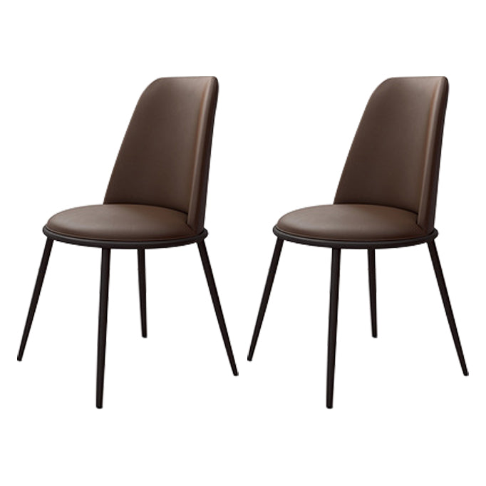 Ensemble de chaises en métal de style contemporain, cuisine, salle à manger, chaises d'appoint à dossier solide (Ensemble de 2)