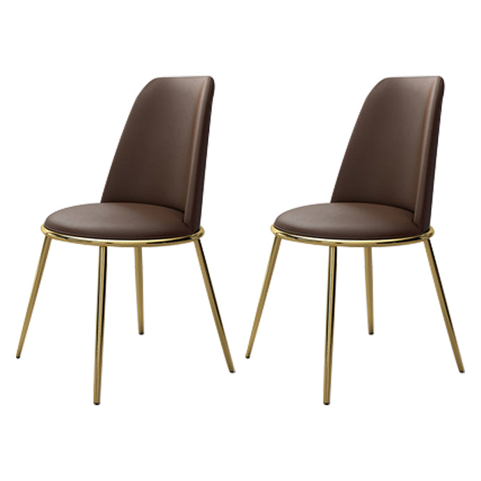 Ensemble de chaises en métal de style contemporain, cuisine, salle à manger, chaises d'appoint à dossier solide (Ensemble de 2)
