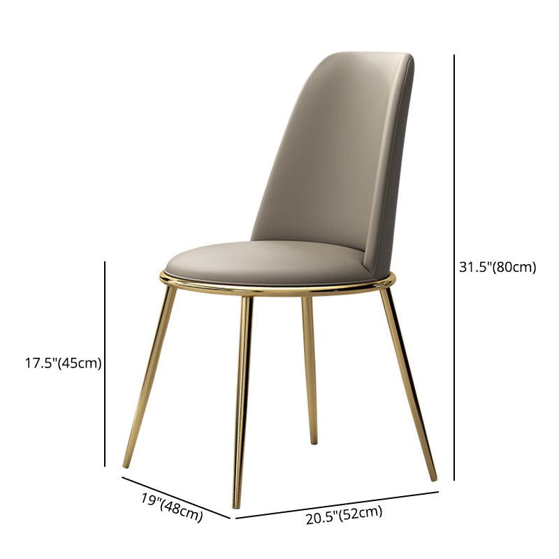 Ensemble de chaises en métal de style contemporain, cuisine, salle à manger, chaises d'appoint à dossier solide (Ensemble de 2)