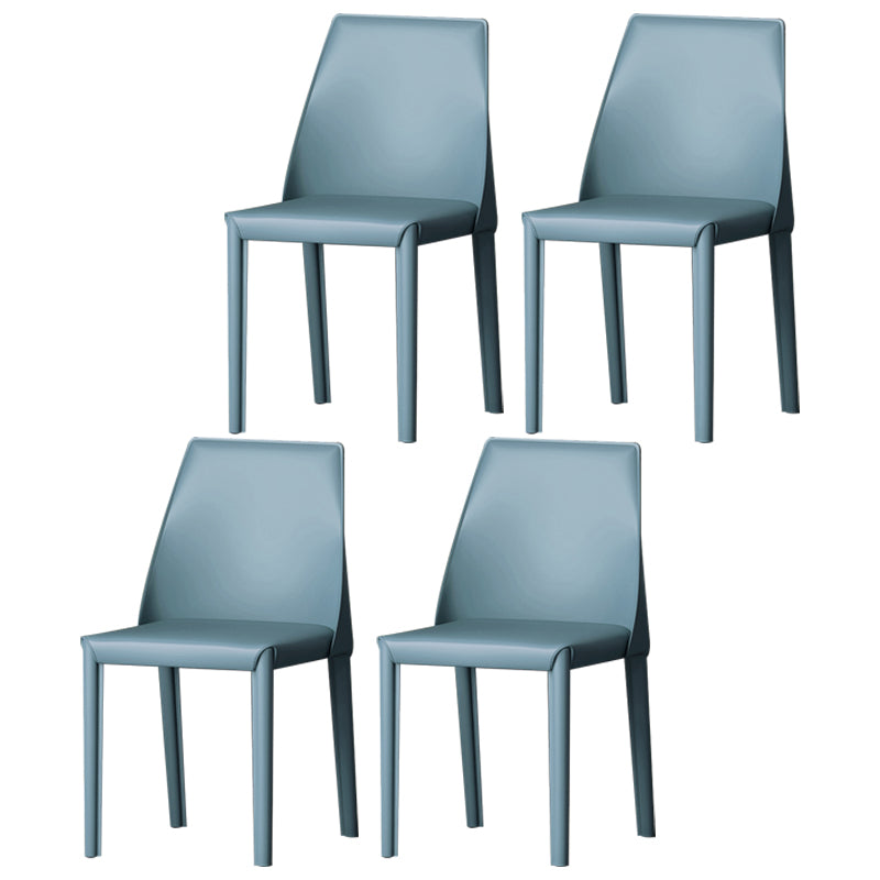 Sillas de comedor de cuero estilo moderno Sillas de comedor sin brazos con respaldo Windsor