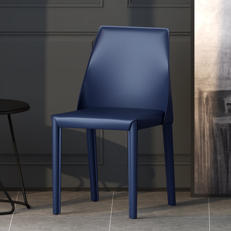 Sillas de comedor de cuero estilo moderno Sillas de comedor sin brazos con respaldo Windsor