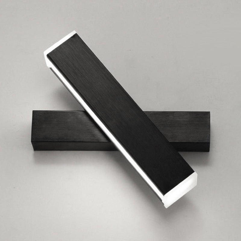 Minimalismo moderno Rectangle Sombra Media Medida de pared Metal 1 Luz de luz Luz de luz de luz
