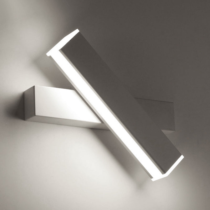 Minimalismo moderno Rectangle Sombra Media Medida de pared Metal 1 Luz de luz Luz de luz de luz