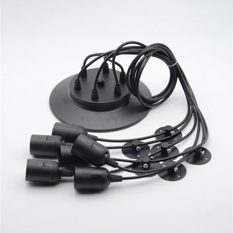 Industrielle schwarze Spinne hängend hängendes Licht, Metallheizlicht mit langem Seil für Innenräume