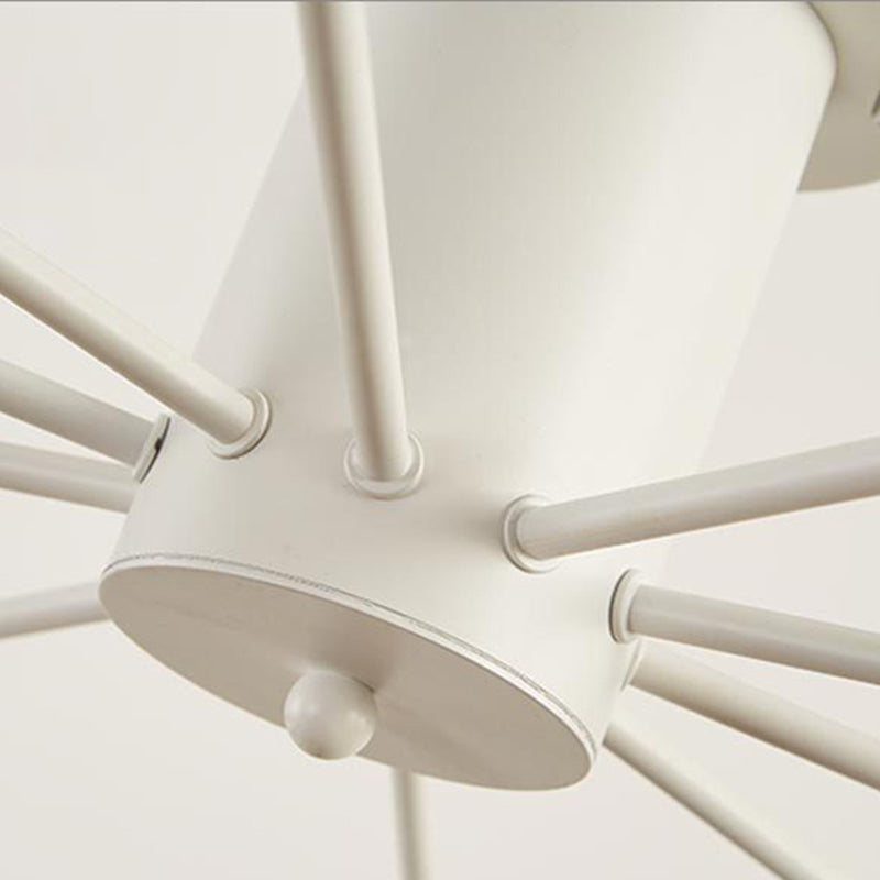 Bare Bulb Sputnik Semi Flush Mount in Industrial Creative Style Lacquered Iron Ceiling Fixture