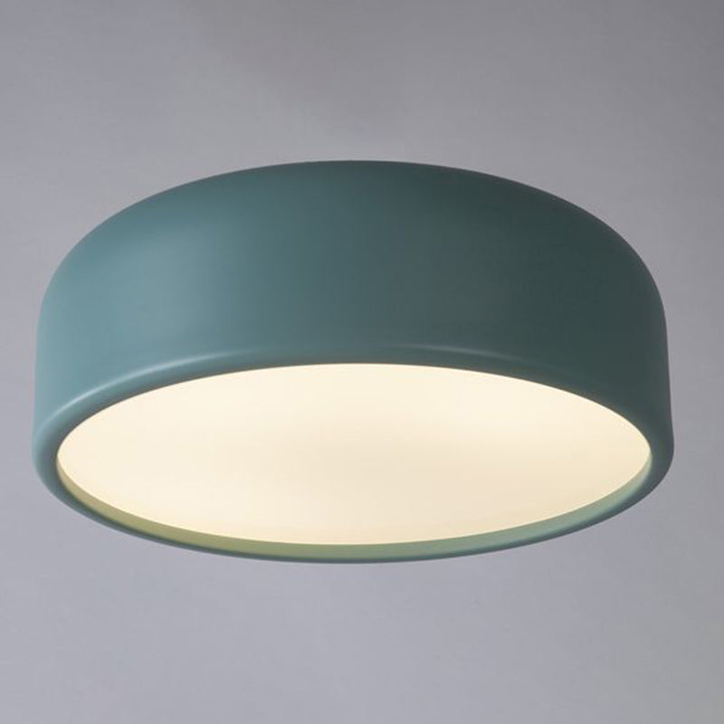 Acrylic Circular Macaroon Flush Mount in Modern Concise Style Wrought Iron Ceiling Light for Bedroom