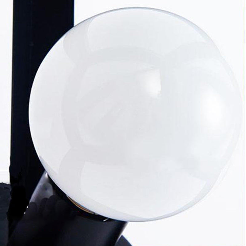 Black Geometric Flush Mount in Industrial Retro Style Wrought Iron Ceiling Light for Corridor