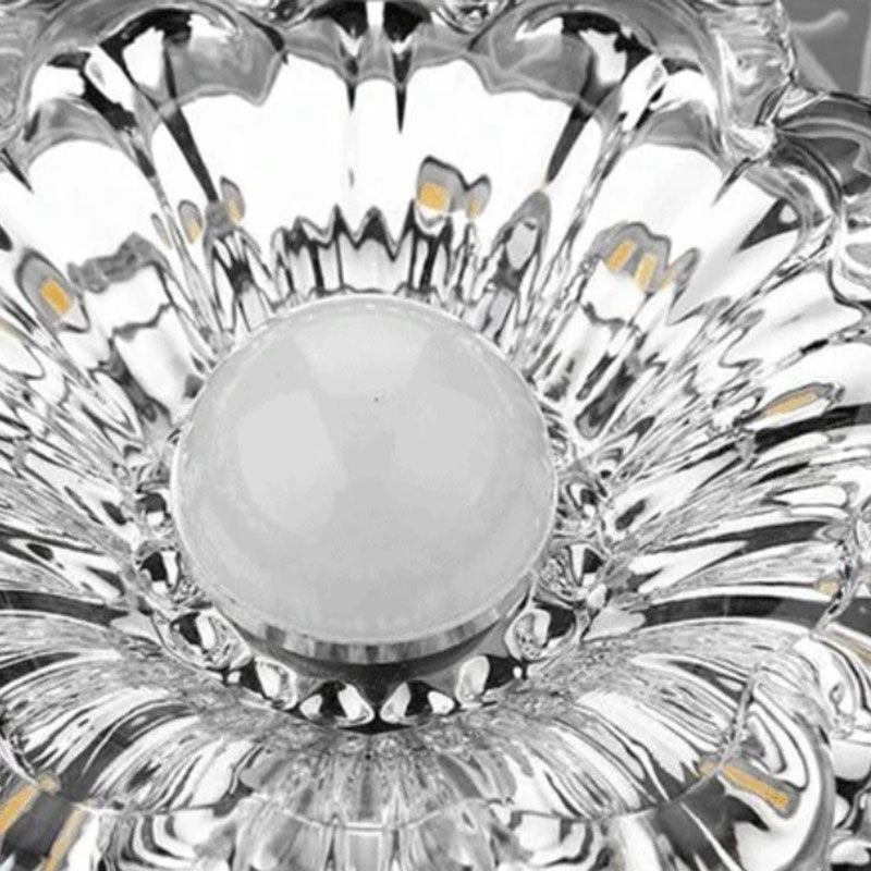Modern Crystal LED Flush Light Fixture Flower Ceiling Flush Mount with Hole 2-3.5'' D