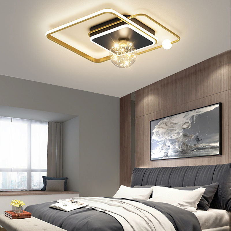 Geometric Flush Mount Ceiling Light Fixtures Modern Flush Mount Ceiling Light for Bedroom