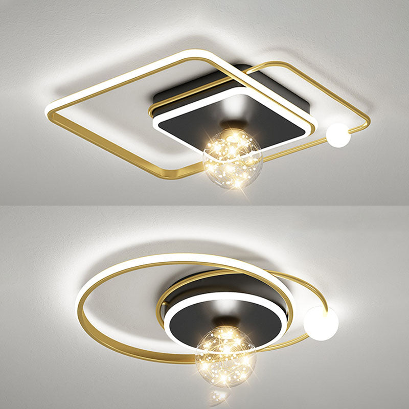 Geometric Flush Mount Ceiling Light Fixtures Modern Flush Mount Ceiling Light for Bedroom